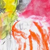 ohne titel, 2024, mischtechnik auf papier, 83,8x59,4 cm, copyright vg bildkunst + axel hptner